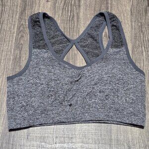 Padded Seamless Sports Bra Yoga Top Comfy Crop Athletic Gym CutoutBack Brand New
